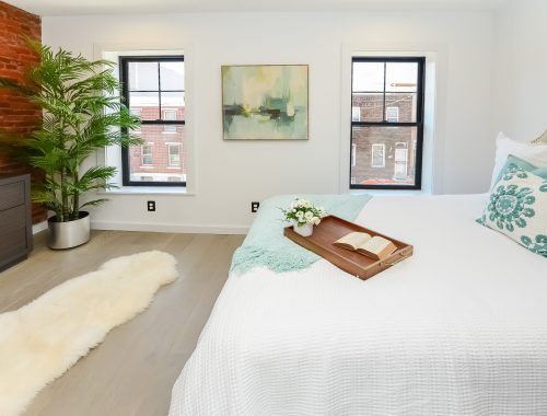 white rug and