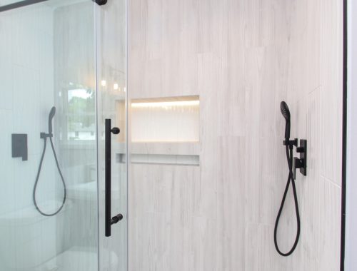 glass door bathroom