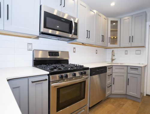 counter kitchen view